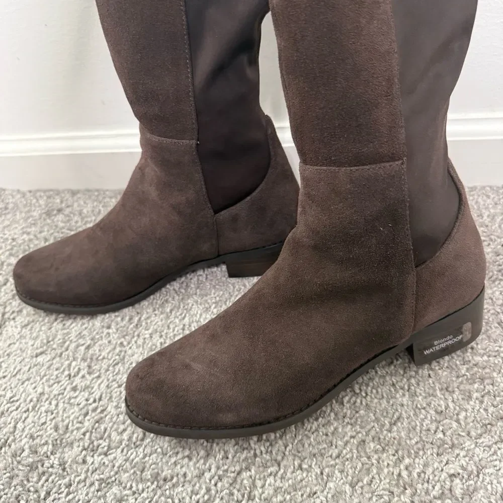 NEW Blondo Velma Brown Suede 50/50 Boots 8.5
